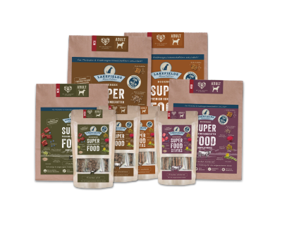 Verschiedene Lakefields SUPERFOOD Produkte.