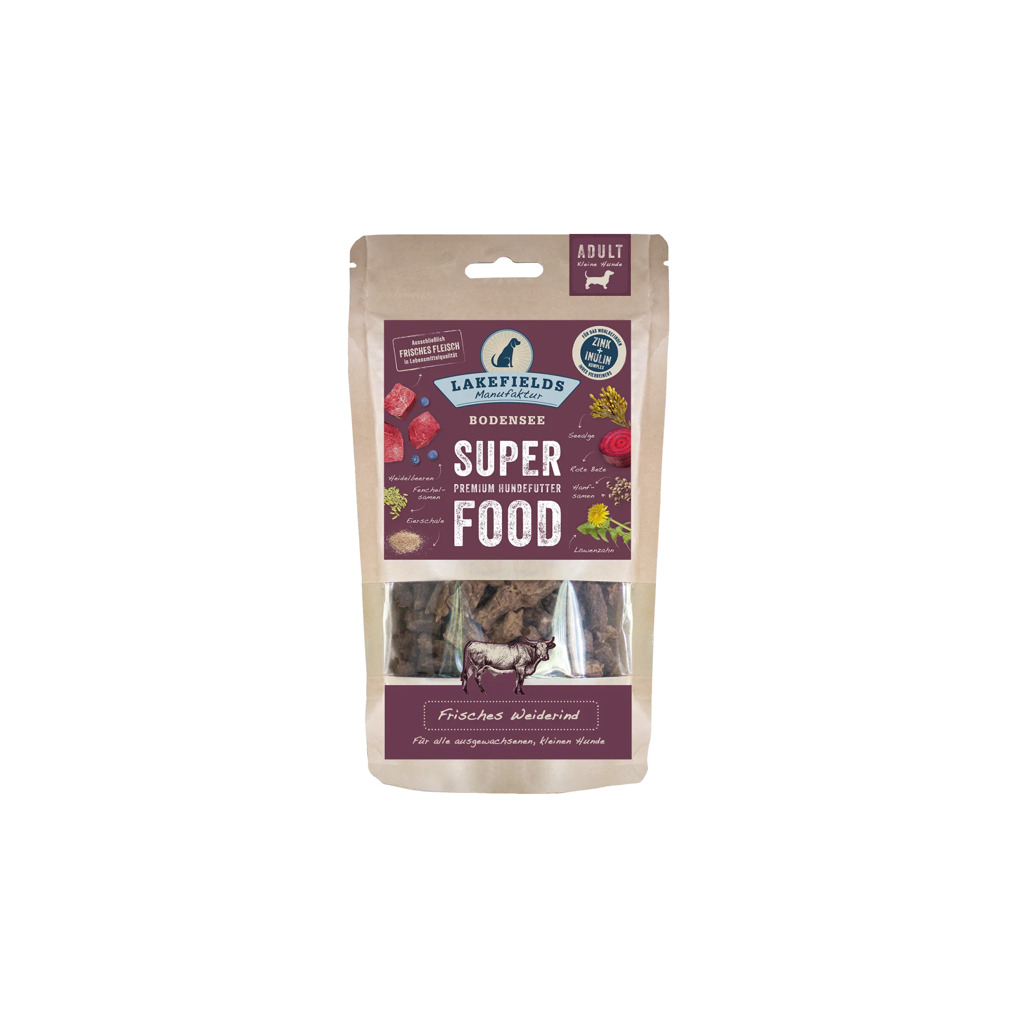 SUPERFOOD Rind für ausgewachsene, kleine Hunde