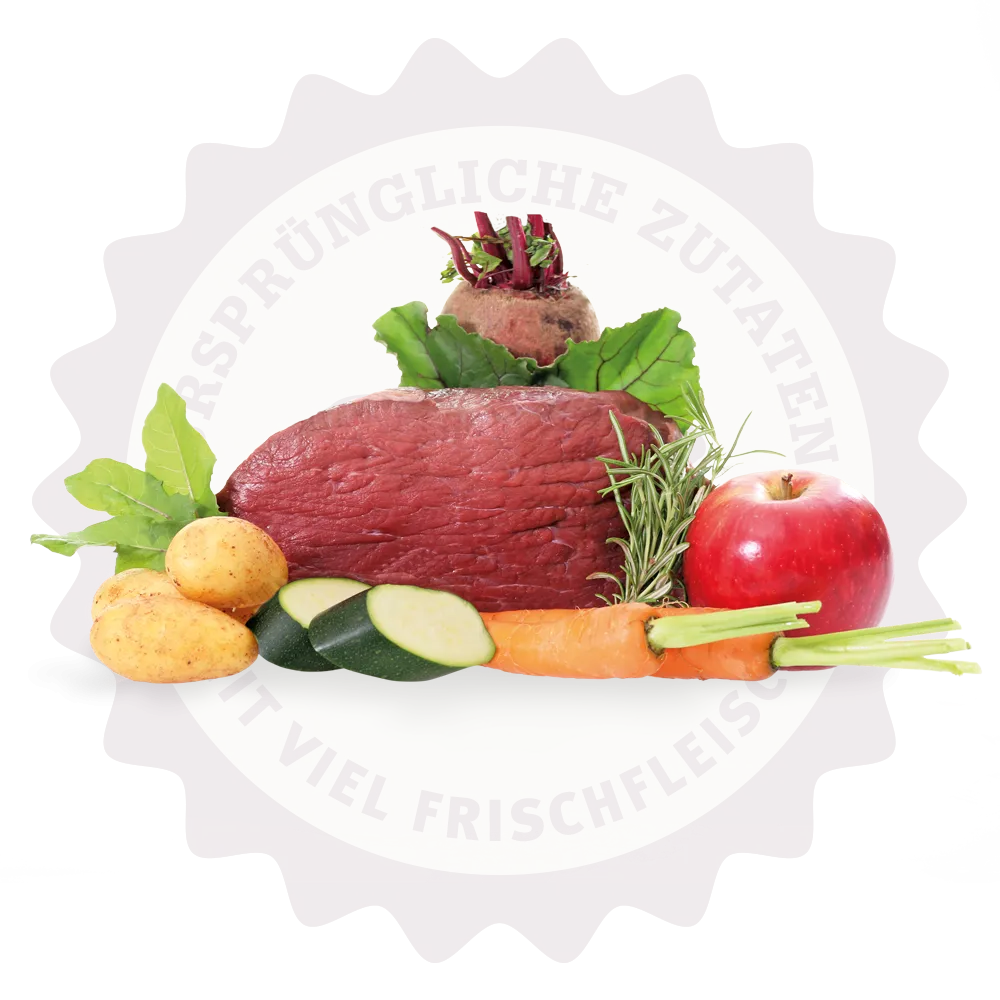 Lakefields Hundefutter Trockenfutter Trockenfleisch Menü Rind für Welpen Zutaten