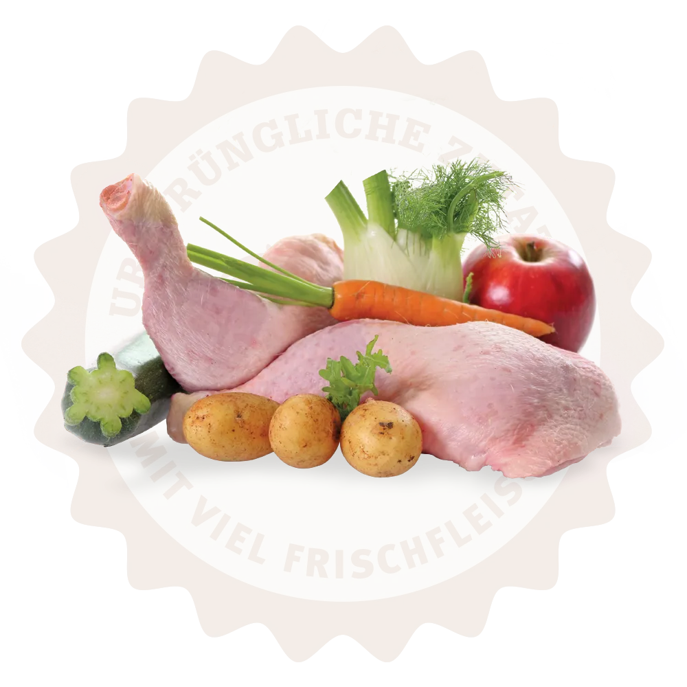 Lakefields Hundefutter Trockenfutter Trockenfleisch Menü Huhn Zutaten