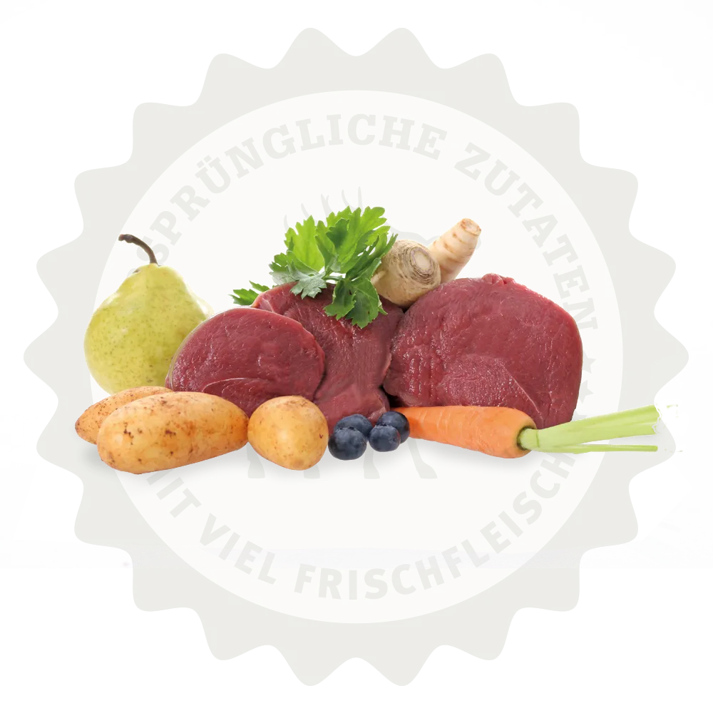 Lakefields Hundefutter Trockenfutter Trockenfleisch Menü Wild für kleine Hunde Zutaten